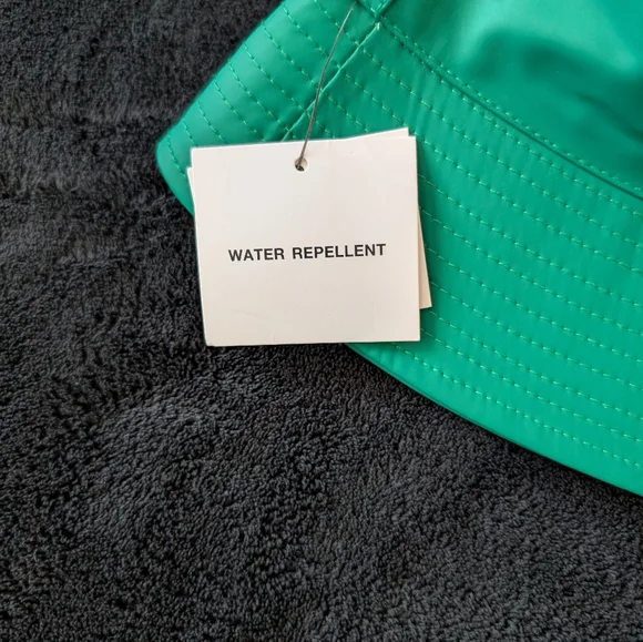 Zara Green Water Repellent Bucket Hat Rain Hat Indie Sleaze Acubi Gorpcore Small - Picture 6 of 8
